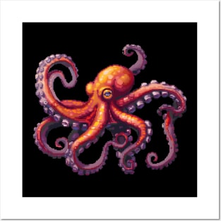 Pixel Octopus Posters and Art